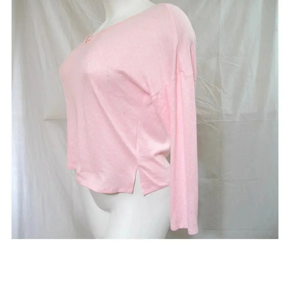 Ande Supersoft V-Neck Knit Pajama‎ Top XL Pink - Picture 5 of 7